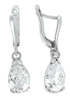 Earrings with zirconia 