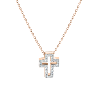 Necklace with cross and diamonds 