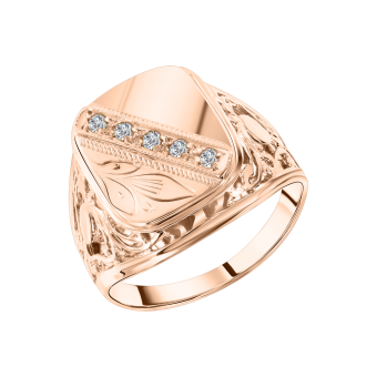Men's ring with zirconia 