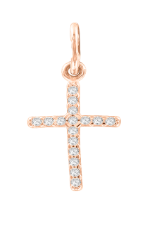 Pendant cross with zirconia 