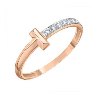 Women's ring with zirconia 
