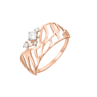 Women's ring with zirconia 