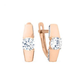 Earrings with zirconia 