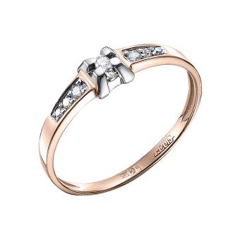 Women's ring with diamonds 
