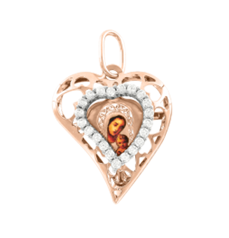 Icon pendant with zirconia 