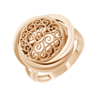 Women's ring with filigree patterns 
