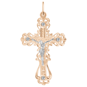 Pendant cross with zirconia 