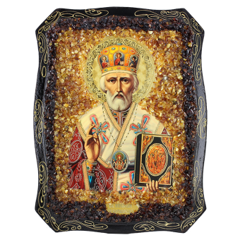 Orthodoxe Ikone dem heiligen Nikolaj dem Wundertäter 