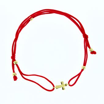 "Kreuz" Armband in Gelbgold 