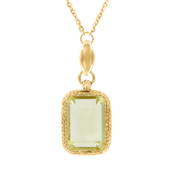 Collier mit grünem Amethyst 