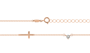 Gold chain with zirconia 