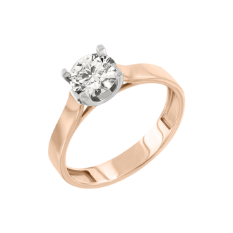 Women's ring with zirconia 