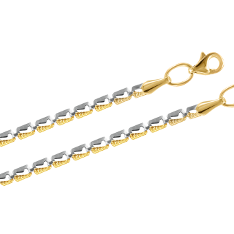 Bracelet made of combined gold 18 cm