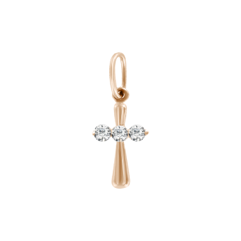 Pendant cross with zirconia 