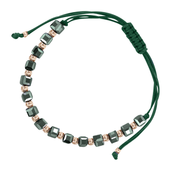 Armband mit Keramik und Rotgold 