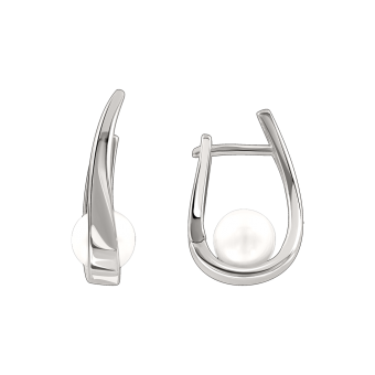 Stud earrings with pearl 