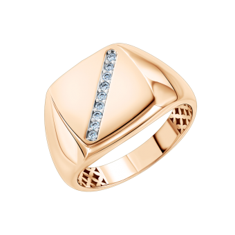 Herrenring mit Zirkonia 