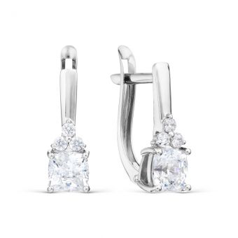 Earrings with zirconia 