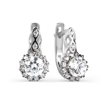 Earrings with zirconia 