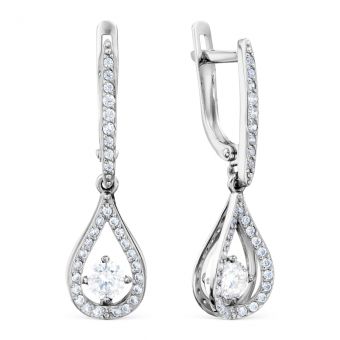 Earrings with zirconia 