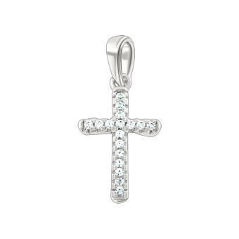 Anhänger – Kreuz mit Zirkonia 
