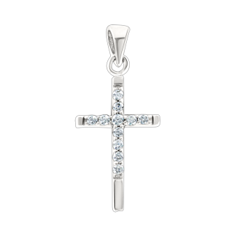 Anhänger – Kreuz mit Zirkonia 