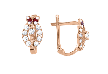 Earrings with zirconia 