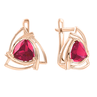 Earrings with ruby 