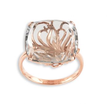 Ladies ring with quartz 