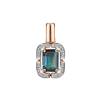 Pendant with alexandrite and diamonds 