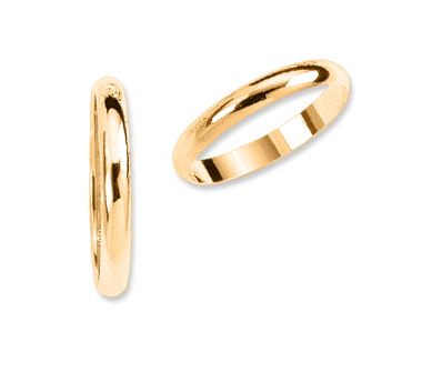 Wedding rings yellow gold