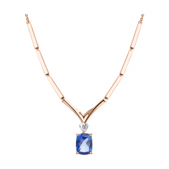 Necklace with topaz Swarovski 