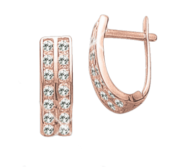 Earrings with zirconia 