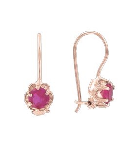 Earrings with zirconia 