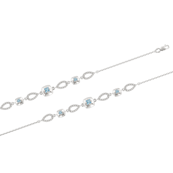 Bracelet with topaz and zirconia 