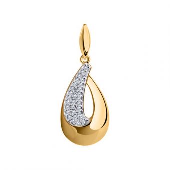 Gilded pendant with zirconia 