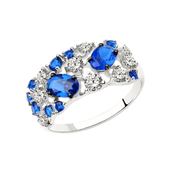 Women's ring with zirconia 