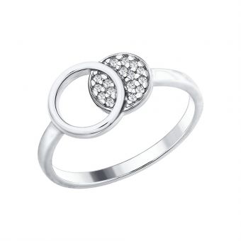 Women's ring with zirconia 