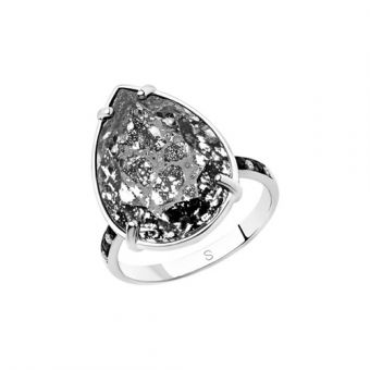 Women's ring with Swarovski crystal and zirconia 