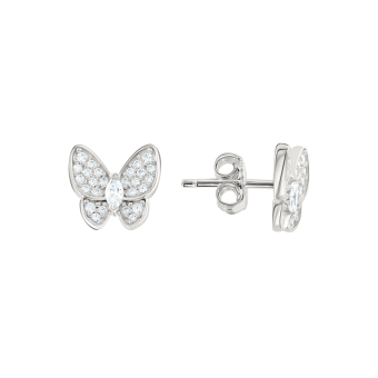 Stud earrings with zirconia 