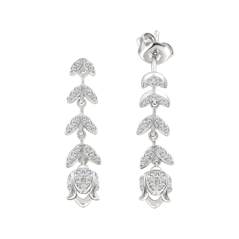 Stud earrings with zirconia 