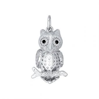 Pendant Owl with zirconia 