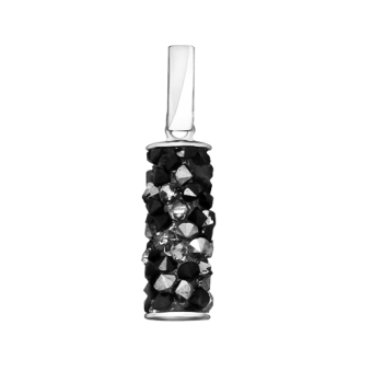 Подвеска с черными кристаллами Swarovski 