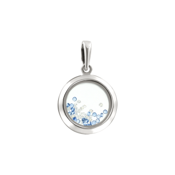 Pendant with mineral glass and zirconia 