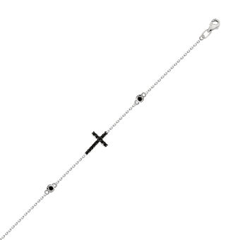 Bracelet "Cross" with zirconia 
