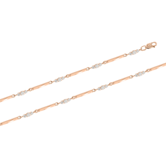 Armband mit Zirkonia 18 cm ca. 3,6 g