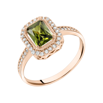 Women's ring with zirconia 
