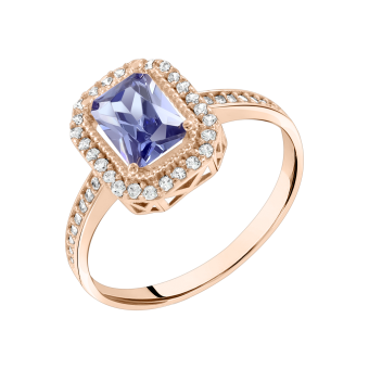 Women's ring with zirconia 