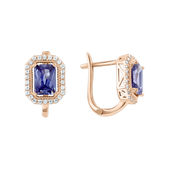 Earrings with zirconia 