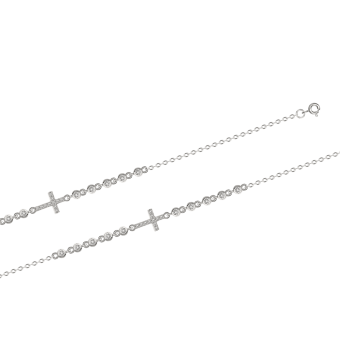 Armband "Kreuz" mit Zirkonia 